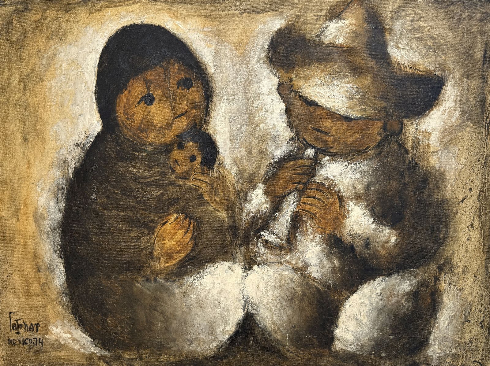 Jesús Ortíz Tajonar (1919 1990)   Original Oil On Canvas   Mexican Modernism photo 750.0