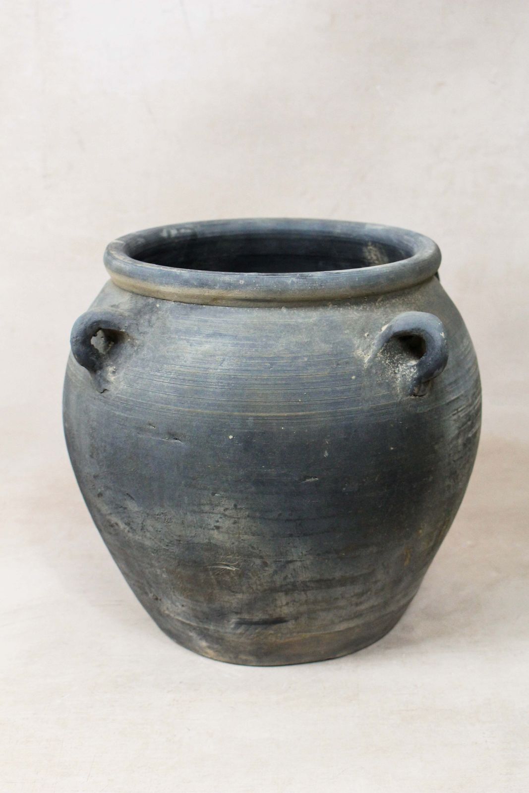 Vintage Dark Pot With Ears   E4.34 photo for sale