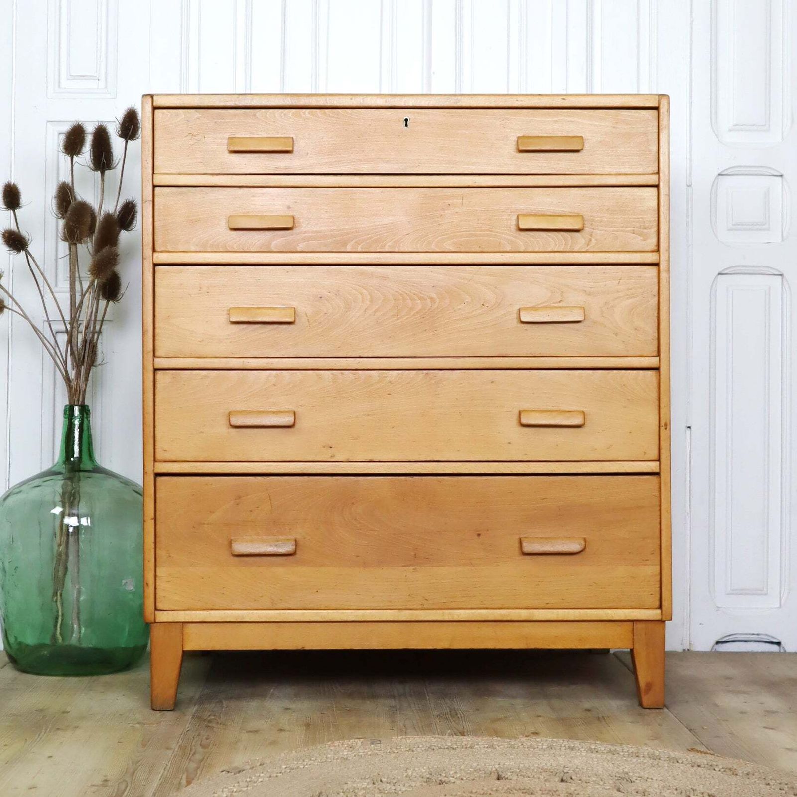 Vintage Esavian Tall School Drawers Art Plan Chest