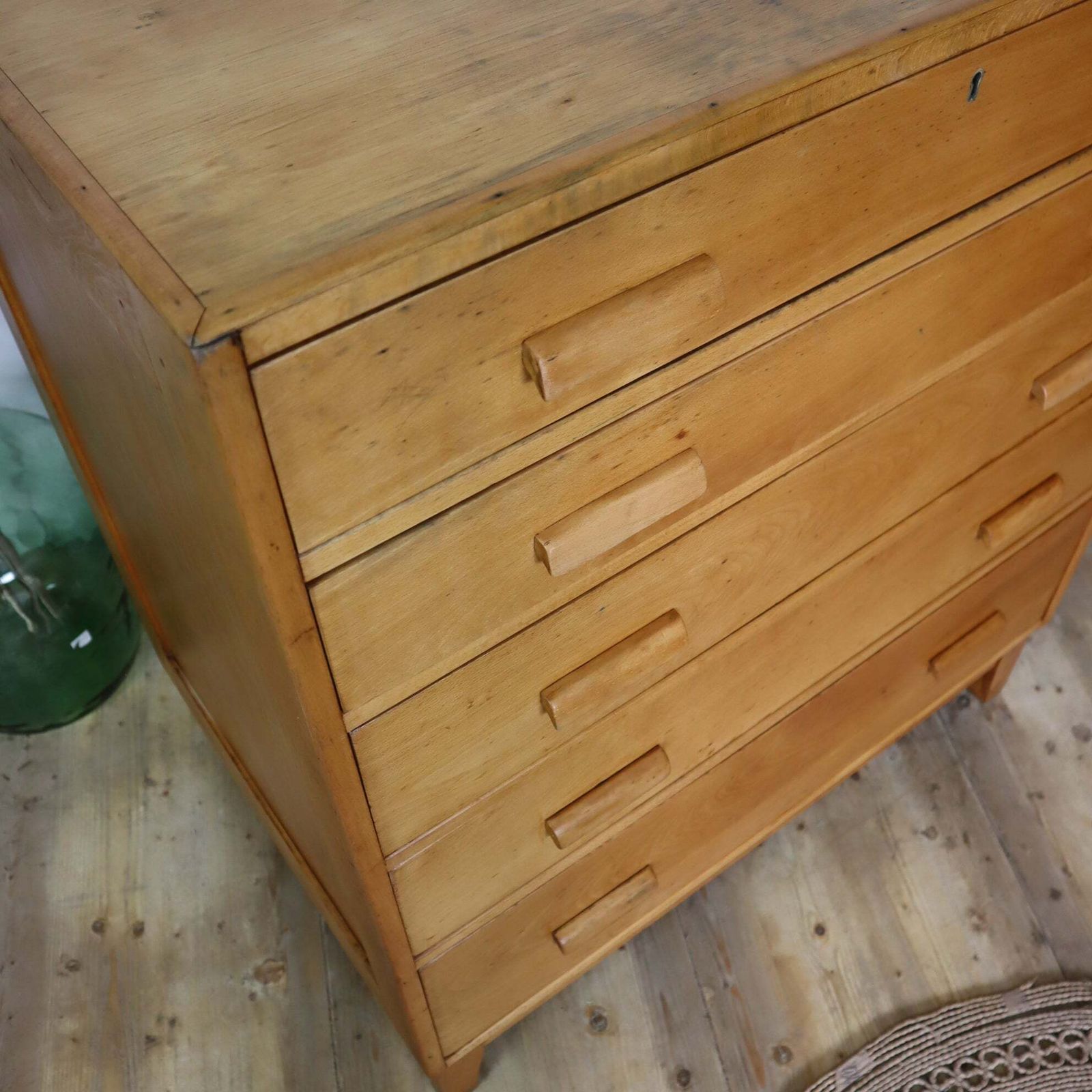 Vintage Esavian Tall School Drawers Art Plan Chest photo vintage