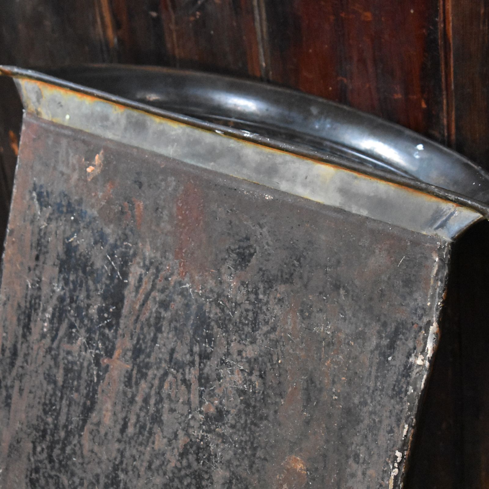 Antique Art Noueau Handmade Repousse Copper Demi Lune Umbrella Stick Stand photo vinterior