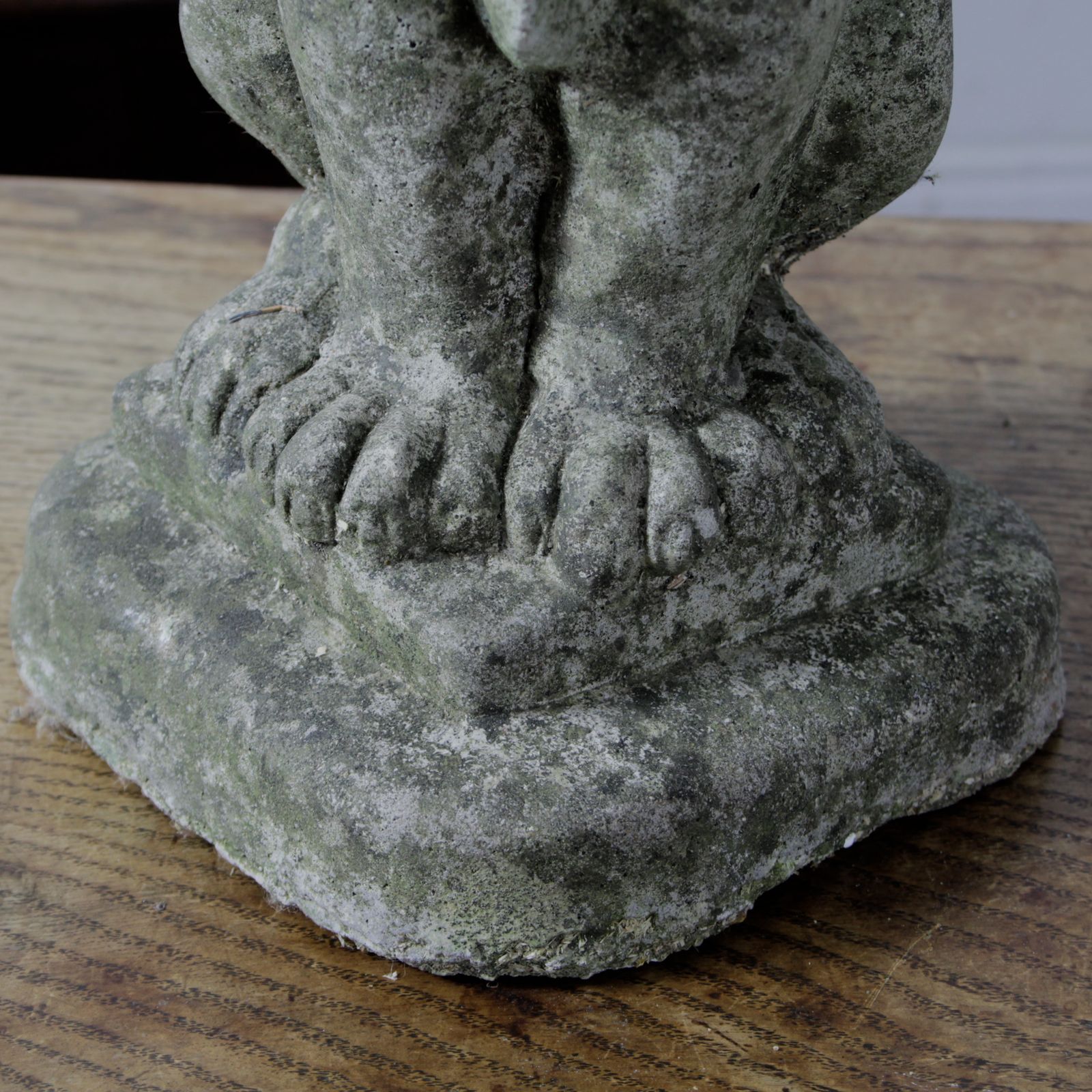Pair Of Vintage Concrete Lions photo vintage