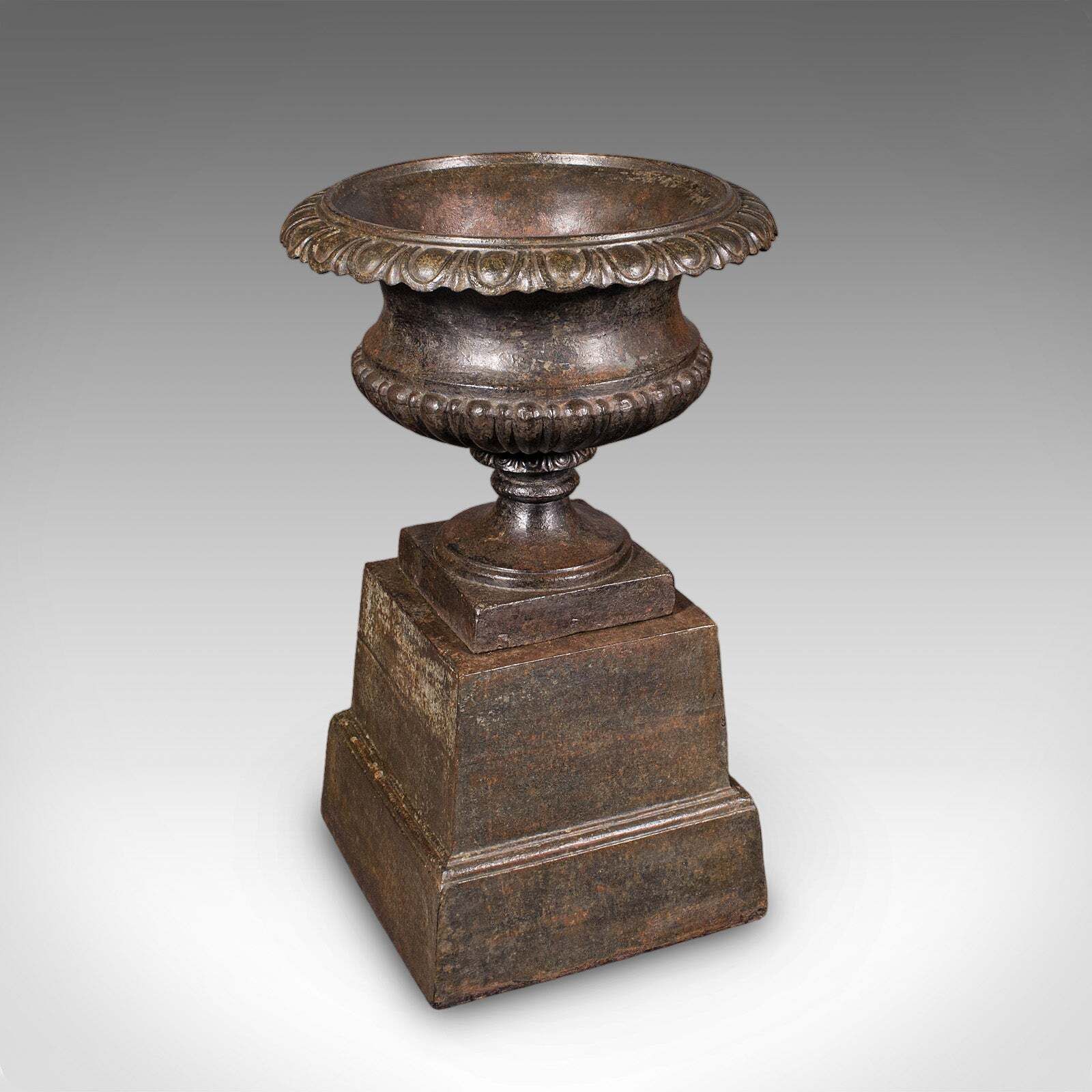 Pair Of Antique Garden Planters, English, Outdoor Display Urn, Victorian, C.1850 photo for sale