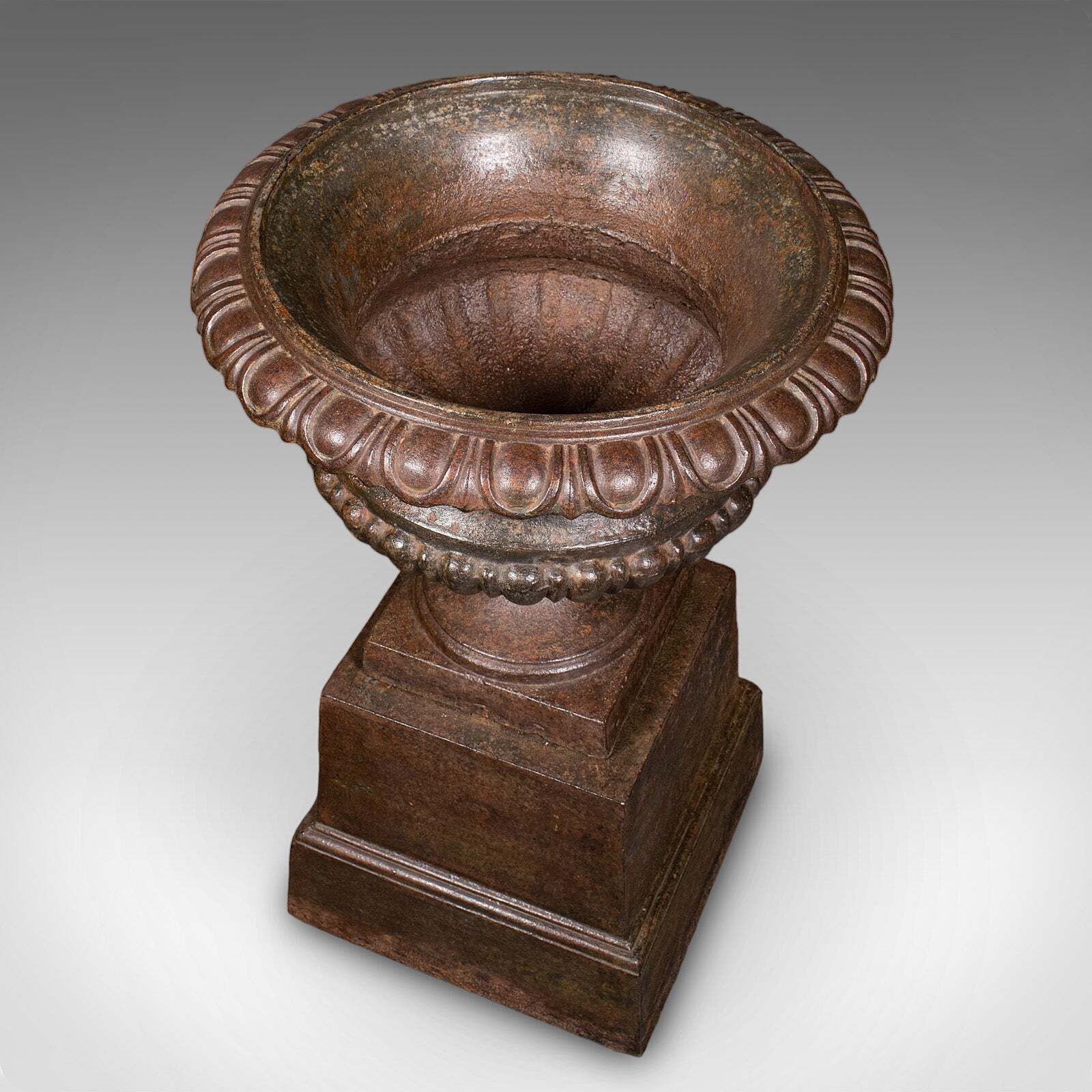 Pair Of Antique Garden Planters, English, Outdoor Display Urn, Victorian, C.1850 photo buy