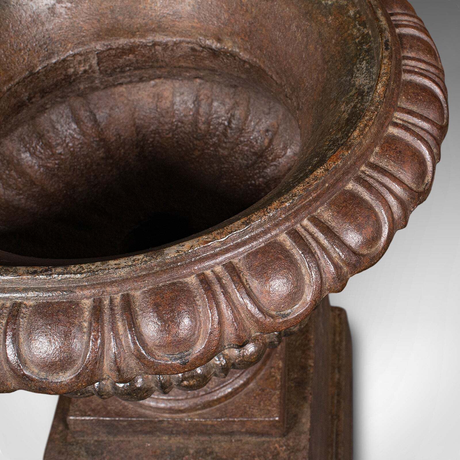 photo furniture Pair Of Antique Garden Planters, English, Outdoor Display Urn, Victorian, C.1850