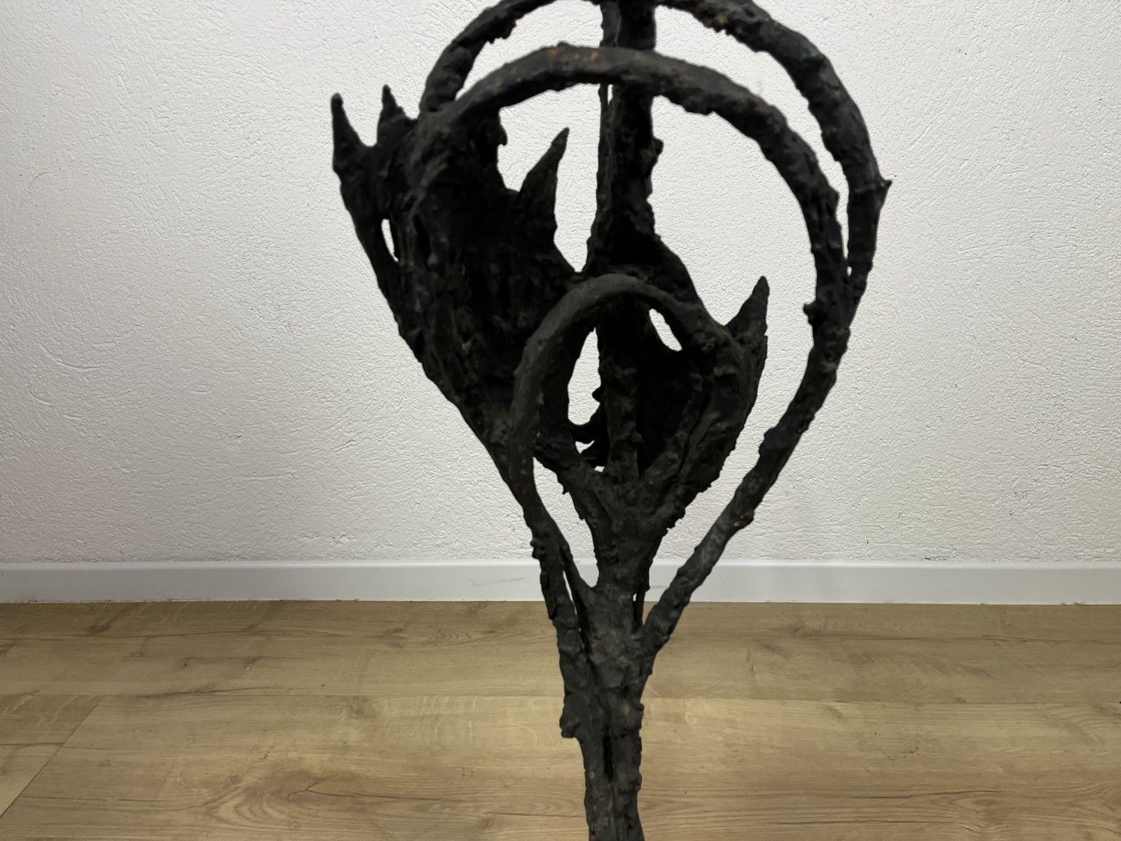 Large Bronze Sculpture Anthropomorphic Foot Giacometti 60’s Vintage Design photo Art