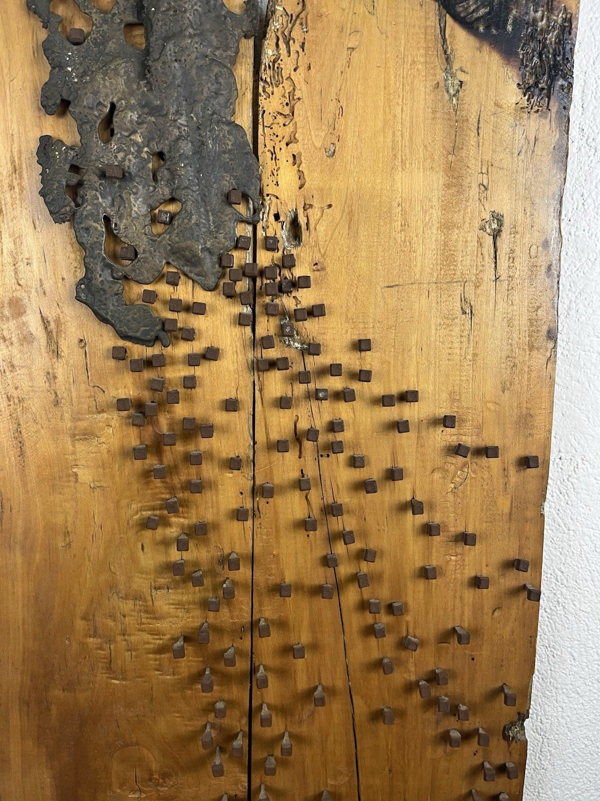 photo for sale Large Bronze Wood Wall Sculpture 70’s Vintage Design