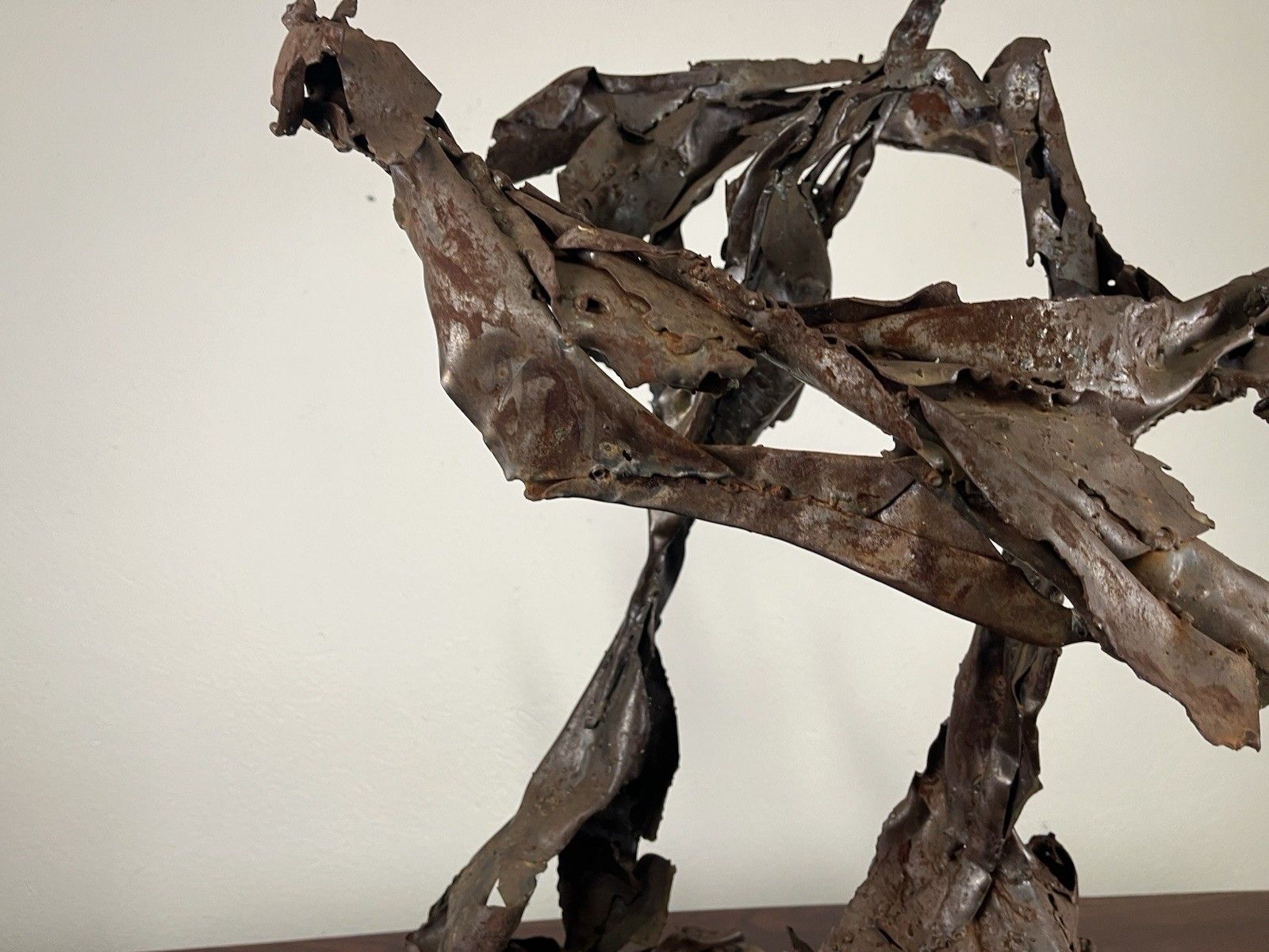 Art Large Metal Horse Sculpture 70’s Vintage Design photo
