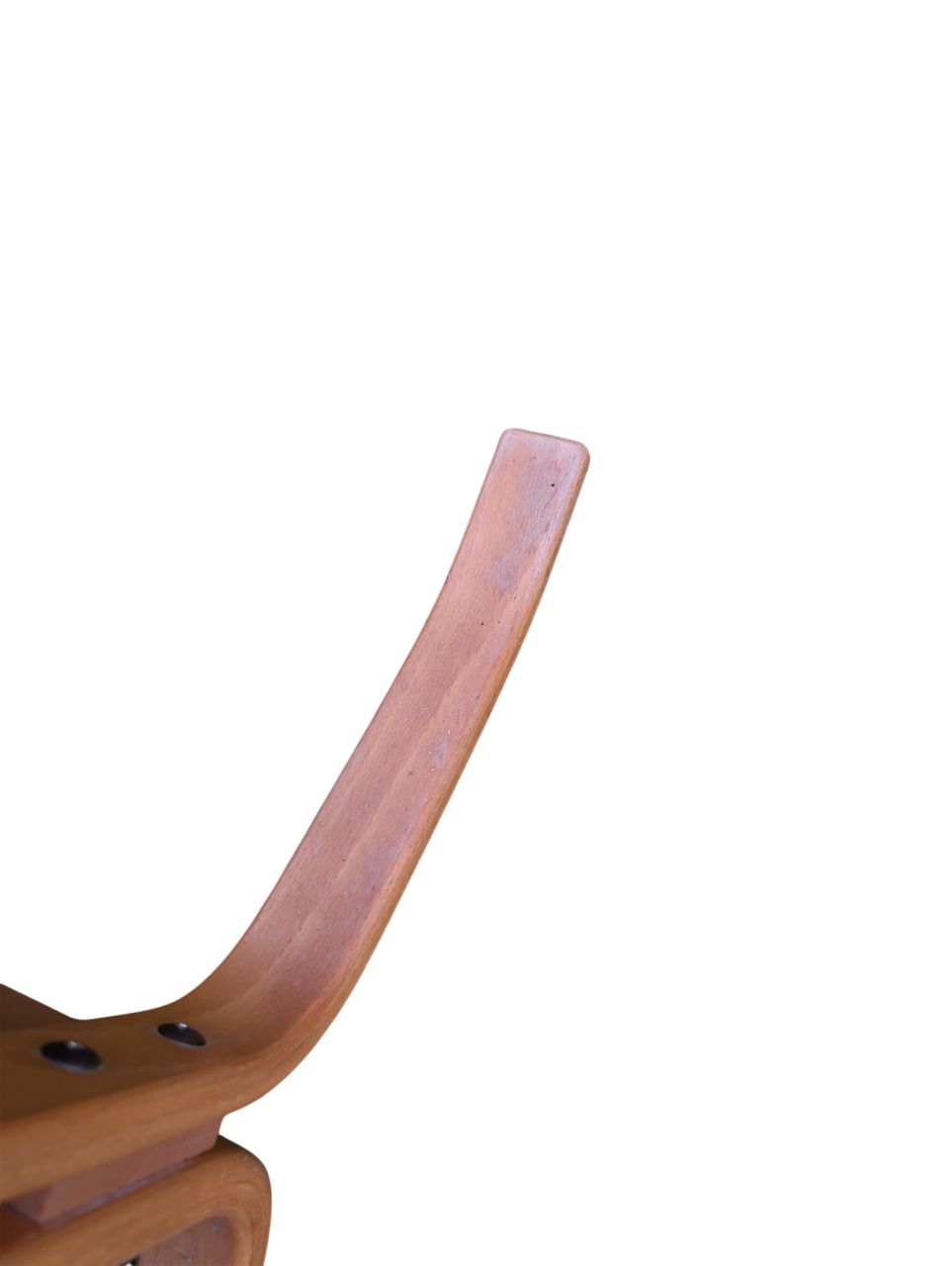 Scandi Brown Leather Beech Lounge Chair, Style Of Ingmar Relling photo buy