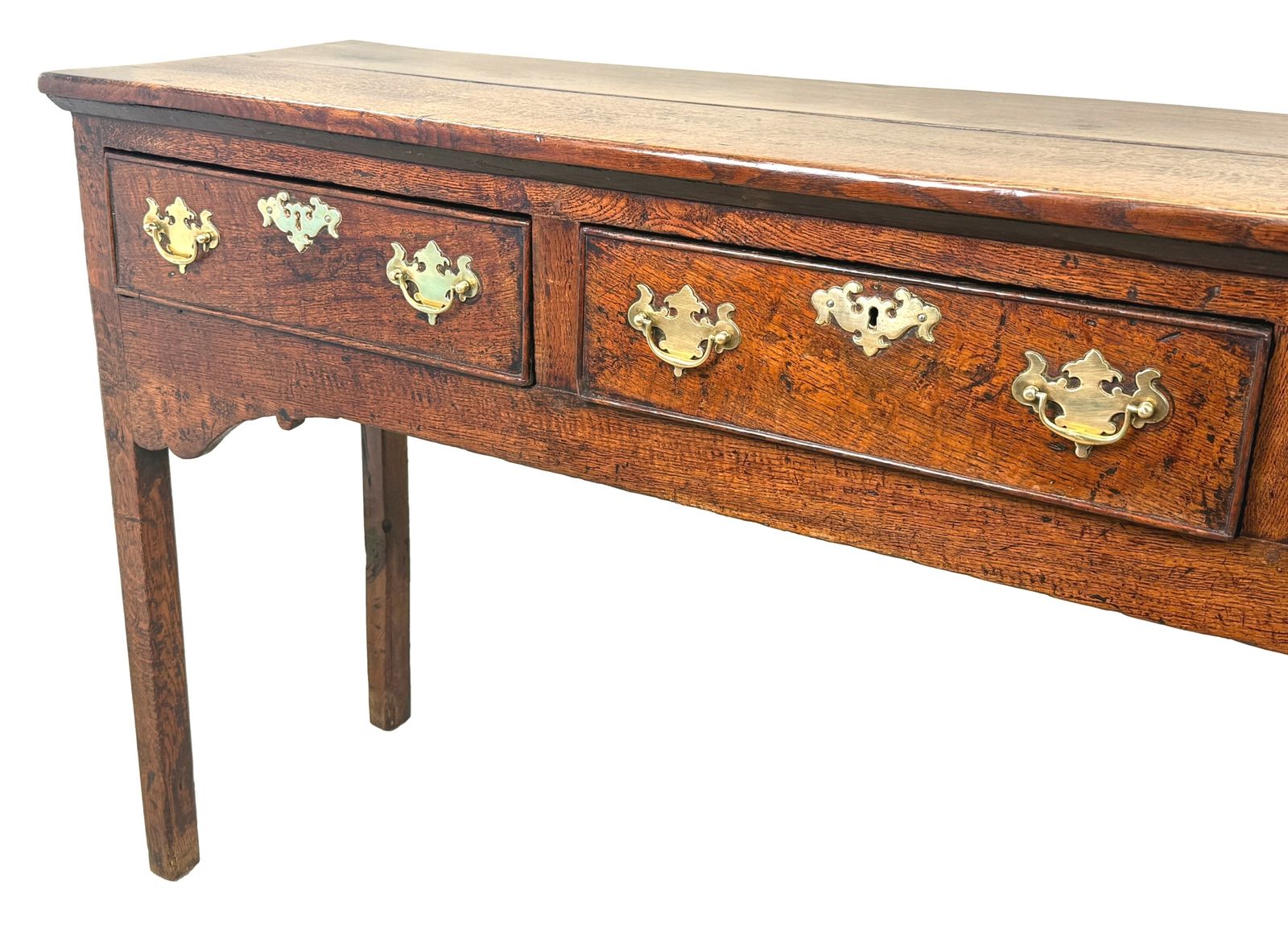 Small 18th Century English Oak Dresser Base (England, Circa 1750) photo furniture