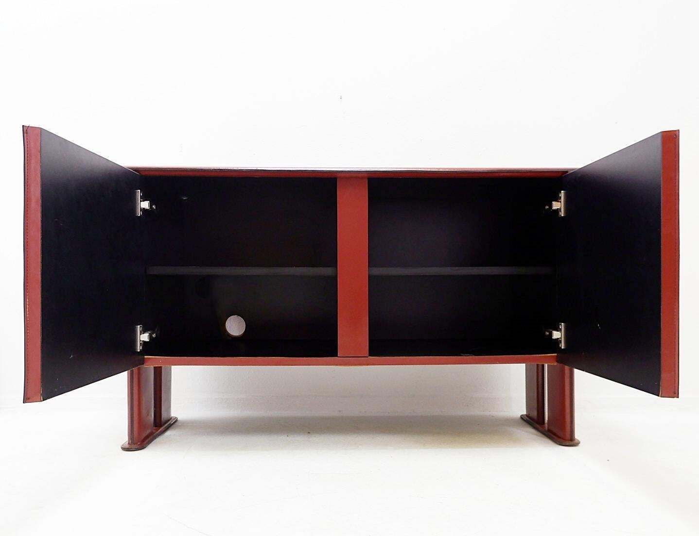 Leather Sideboard By De Couro Of Brazil   1980s   2 Available photo vintage