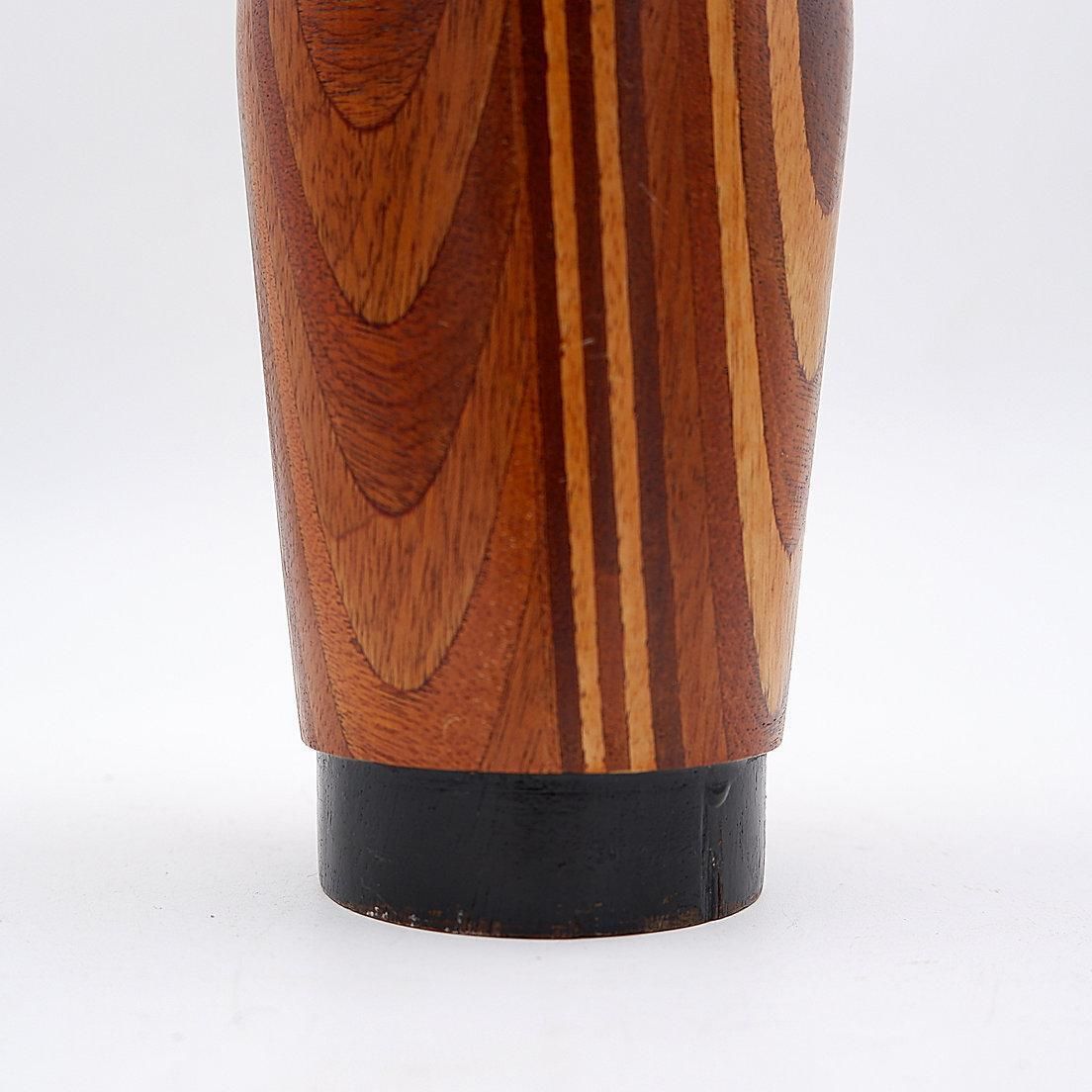 photo furniture Mid Century Scandinavian Wooden Vase   1960s   H:36cm