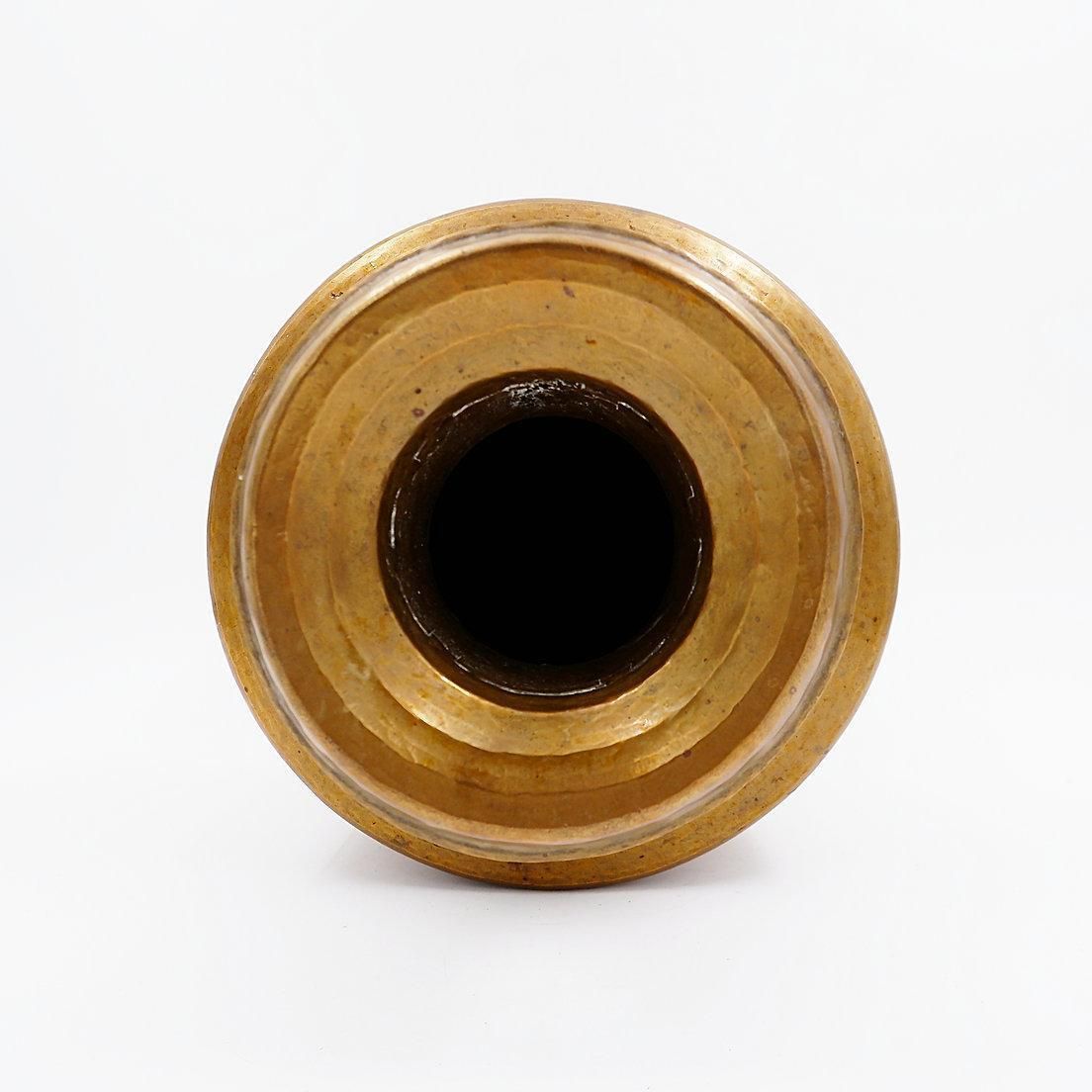 Home Decor Hammered Copper Pital Ghalcha Vase, Wabi Sabi Style, Nepal Decor photo