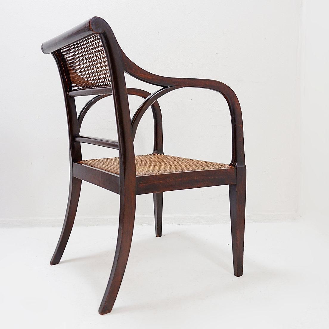Furniture Mid Century Modern Bentwood Chairs With Cane Seats And Backs photo