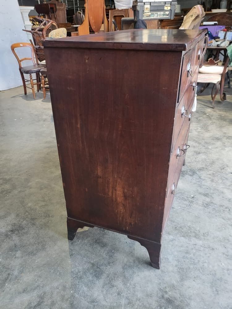 Antique Georgian 2 Over 3 Chest Of Drawers Splayed Legs photo buy