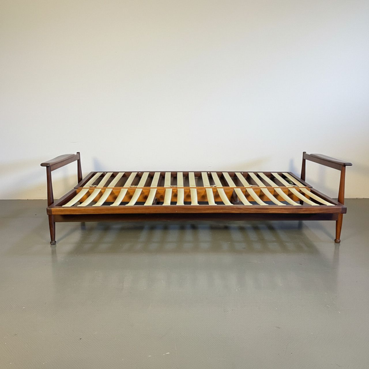 photo furniture 1960's Teak Manhattan Sofa Bed By Guy Rogers