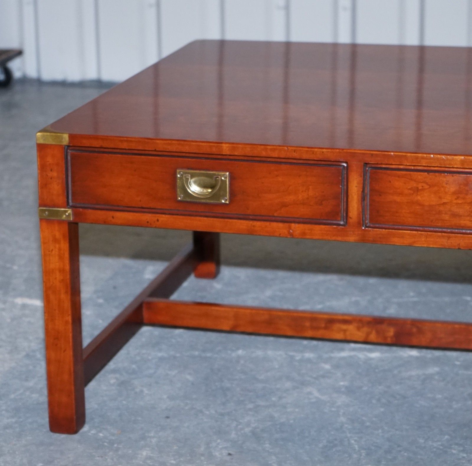 Large Military Campaign Reh Kennedy Harrods Coffee Table With Three Deep Drawers photo Furniture