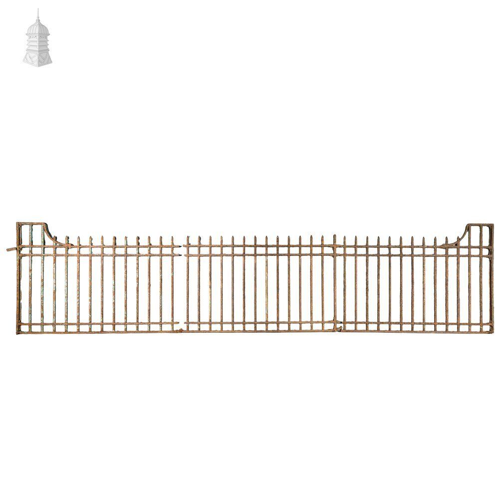 Wrought Iron Railings, Reclaimed Perimeter Railing   A Run Of 5.7m