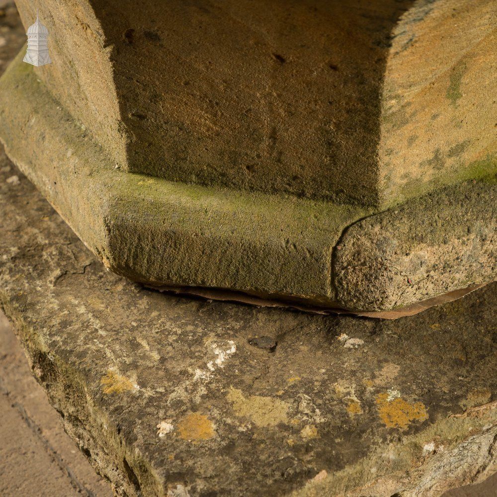 Octagonal Sandstone Font Of Significant Age. photo furniture