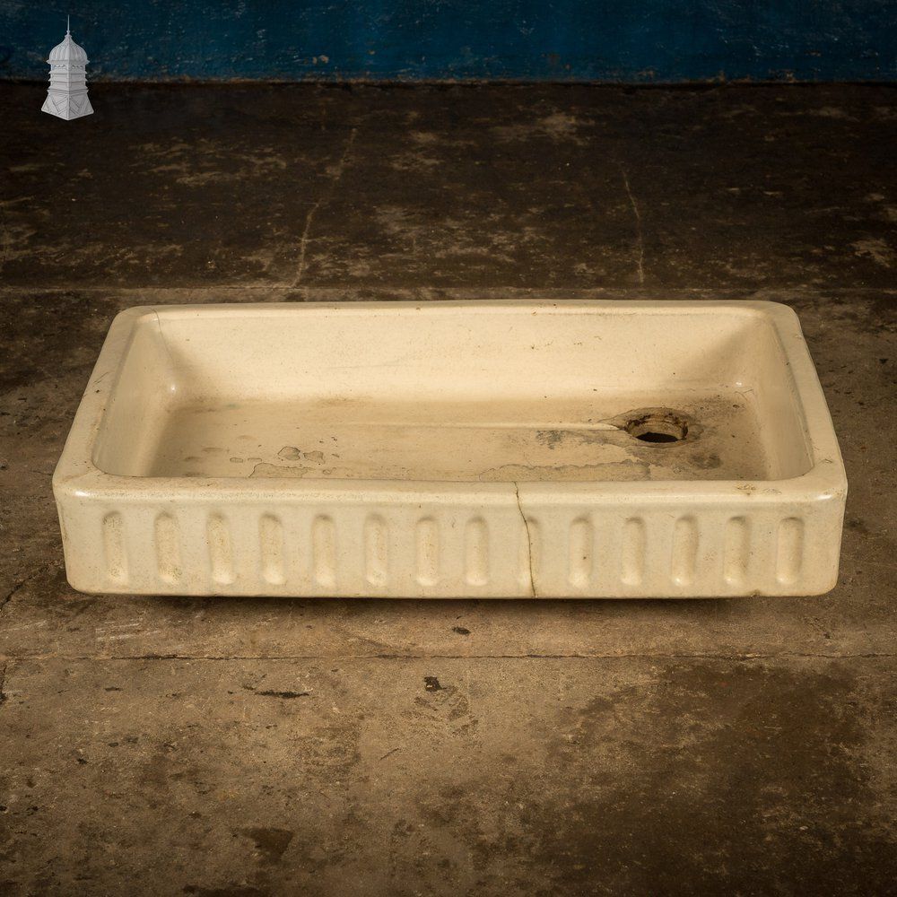 Cane Trough Planter, Shallow Fluted photo vintage