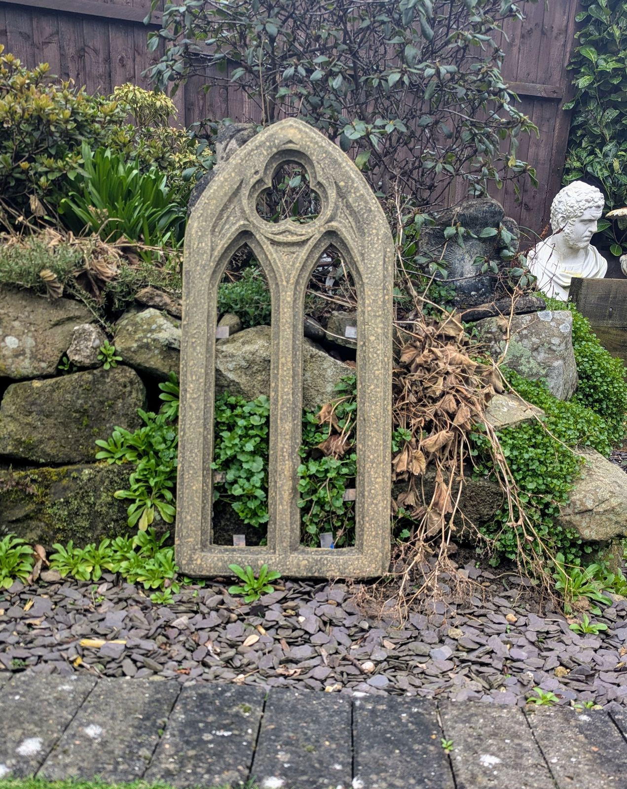 Small Church Double Arch Vintage Garden English Stone Delivery Available Via Our Sister Specialist Courier Company 0159. photo vinterior