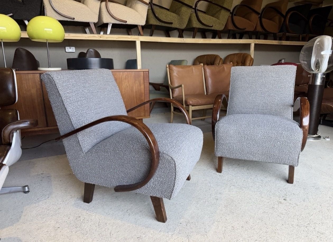 Pair Of Jindrich Halabala Armchairs, Art Deco, Vintage, Retro, Mid Century photo Furniture