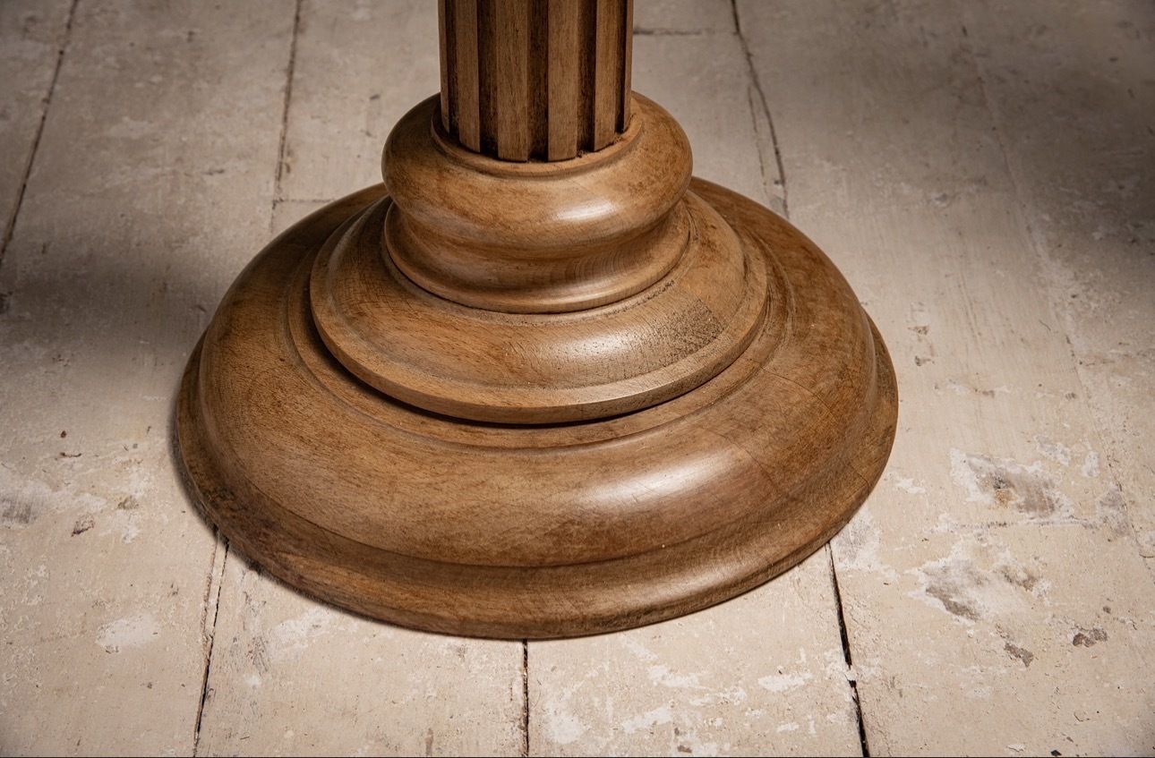 Pair Of Modern Beech Neoclassical Column Pedestals photo 395.0
