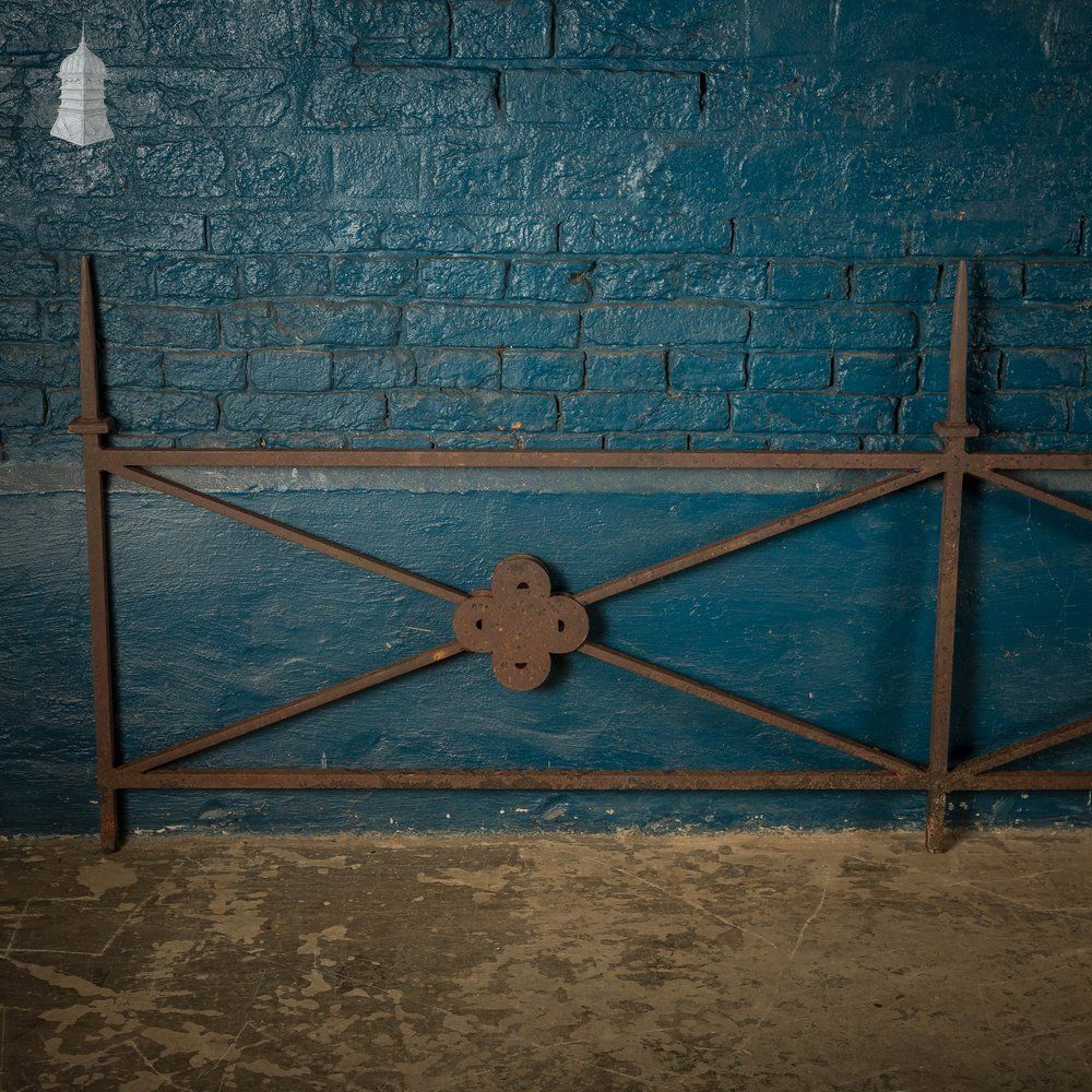 Dwarf Wall Railing, Quatrefoil Detail photo for sale
