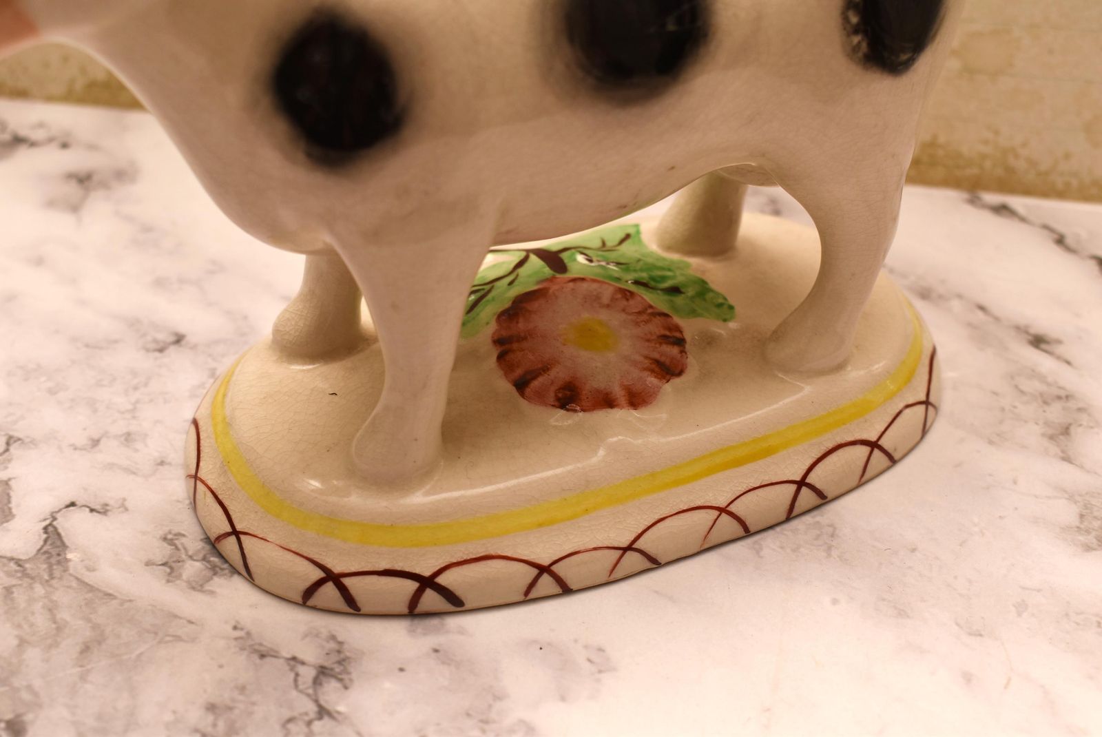 Staffordshire Cow Creamer   Gorgeous Large Porcelain 19th Century Jug With Lid photo 155.0