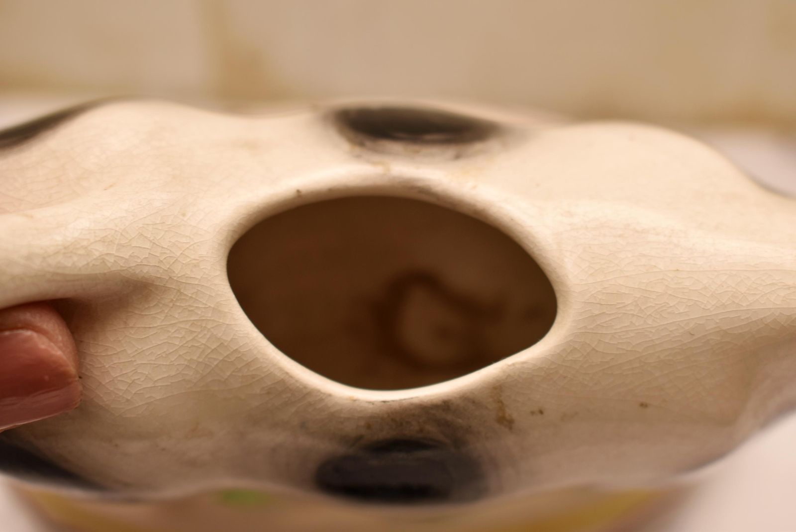 photo for sale Staffordshire Cow Creamer   Gorgeous Large Porcelain 19th Century Jug With Lid