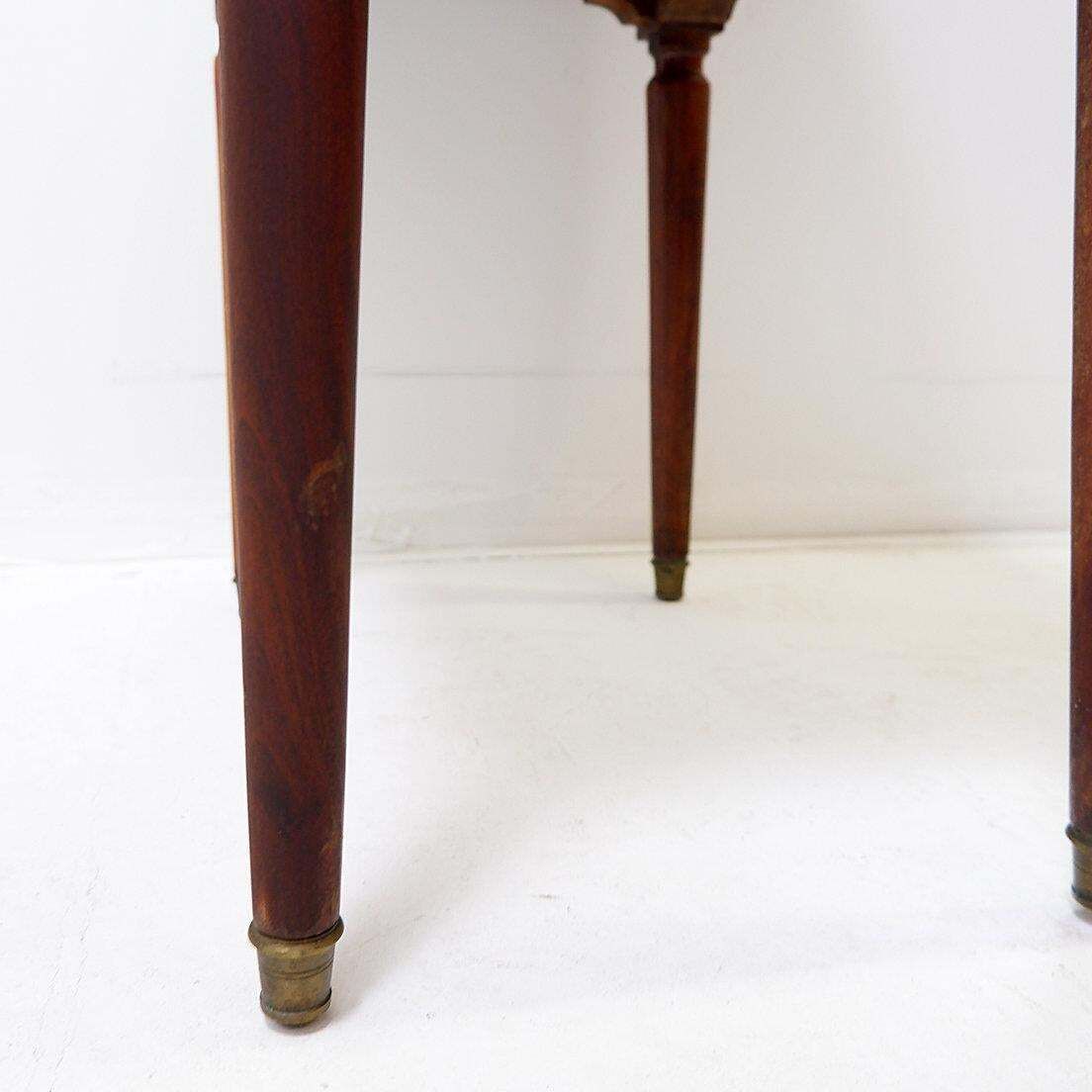 Louis XVI Style Antique Bedside Table With Tapered Legs, 20th Century photo vinterior