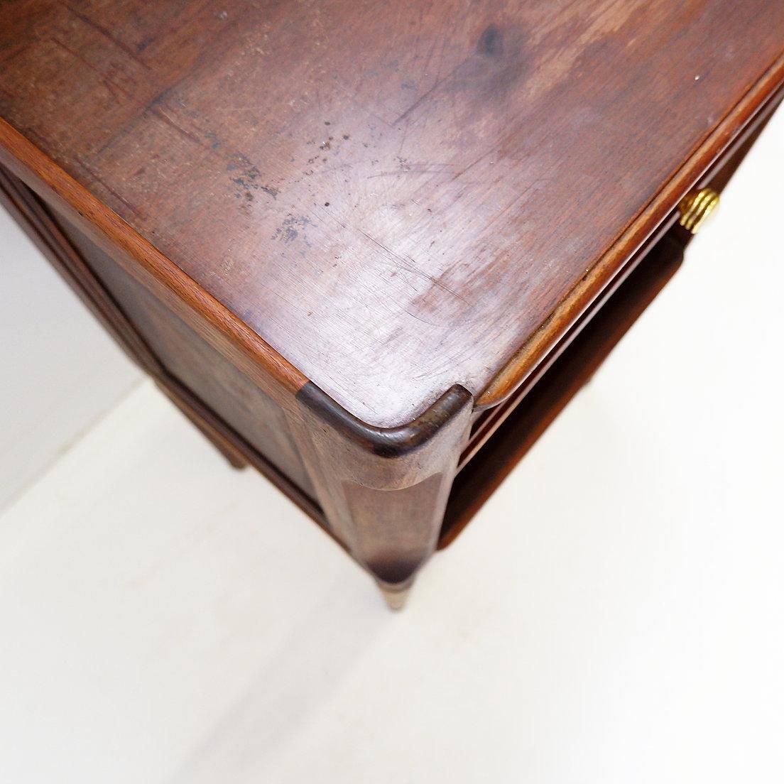 Furniture Louis XVI Style Antique Bedside Table With Tapered Legs, 20th Century photo