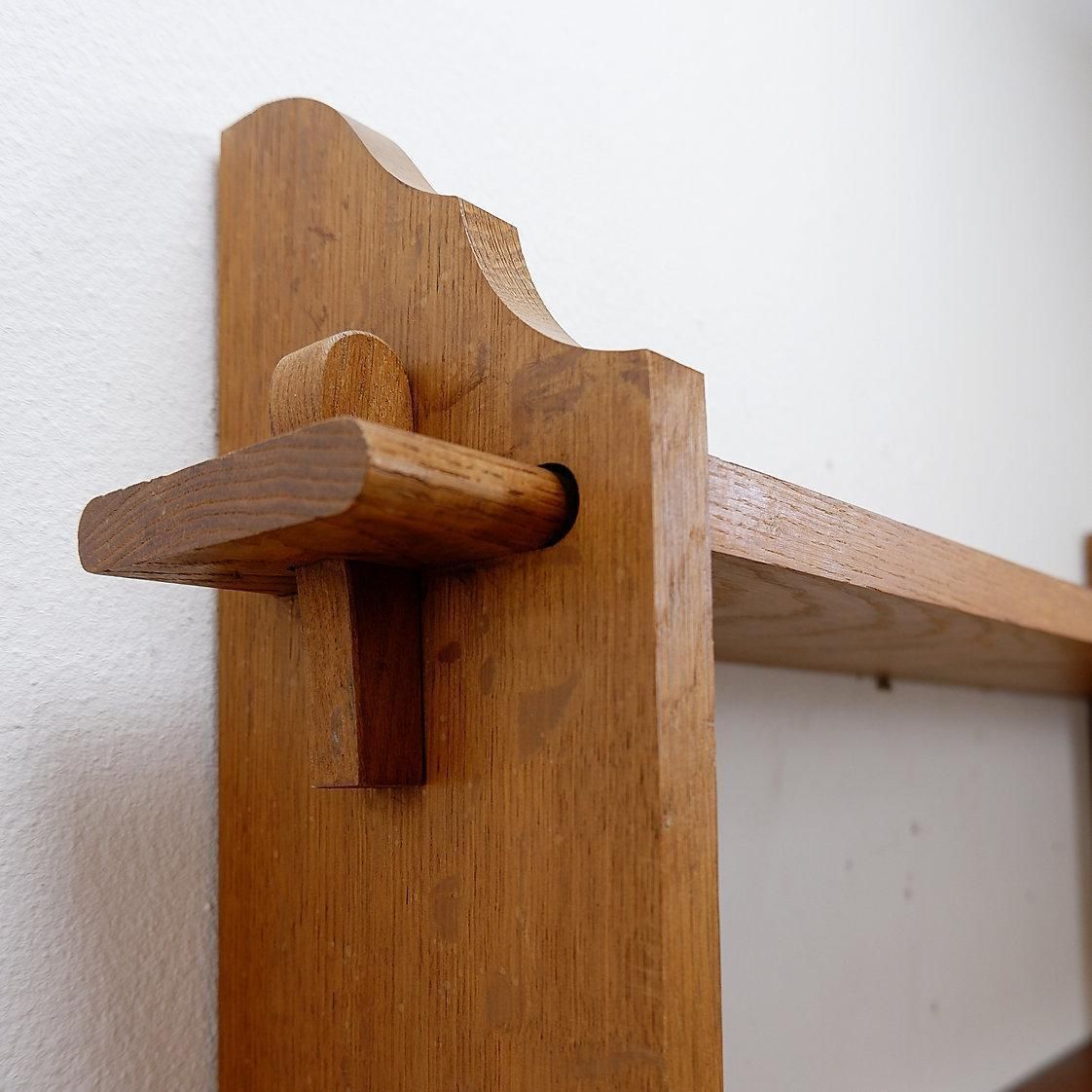 photo for sale Mid Century Arts & Crafts Style Pegged Wall Hung Shelves