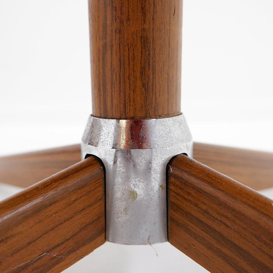 Swivel Footrest In Brown Leather With Metal Base   De Sede, Switzerland. photo for sale