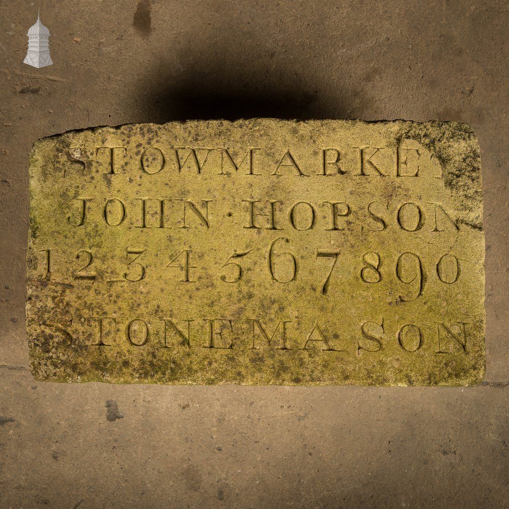Stonemason’s Sample Stone, John Hopson Of Stowmarket photo furniture