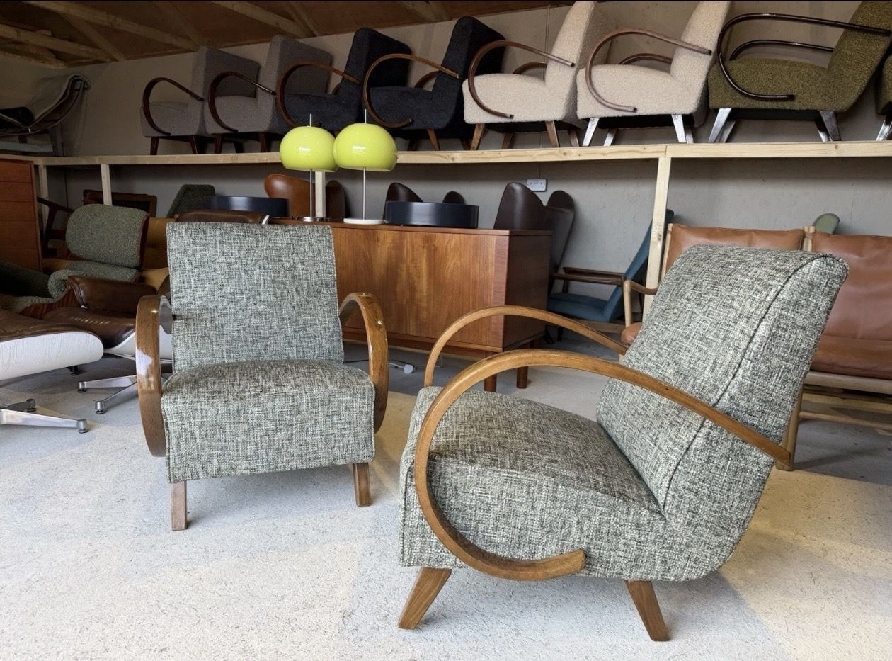 Pair Of Jindrich Halabala Armchairs, Art Deco photo for sale