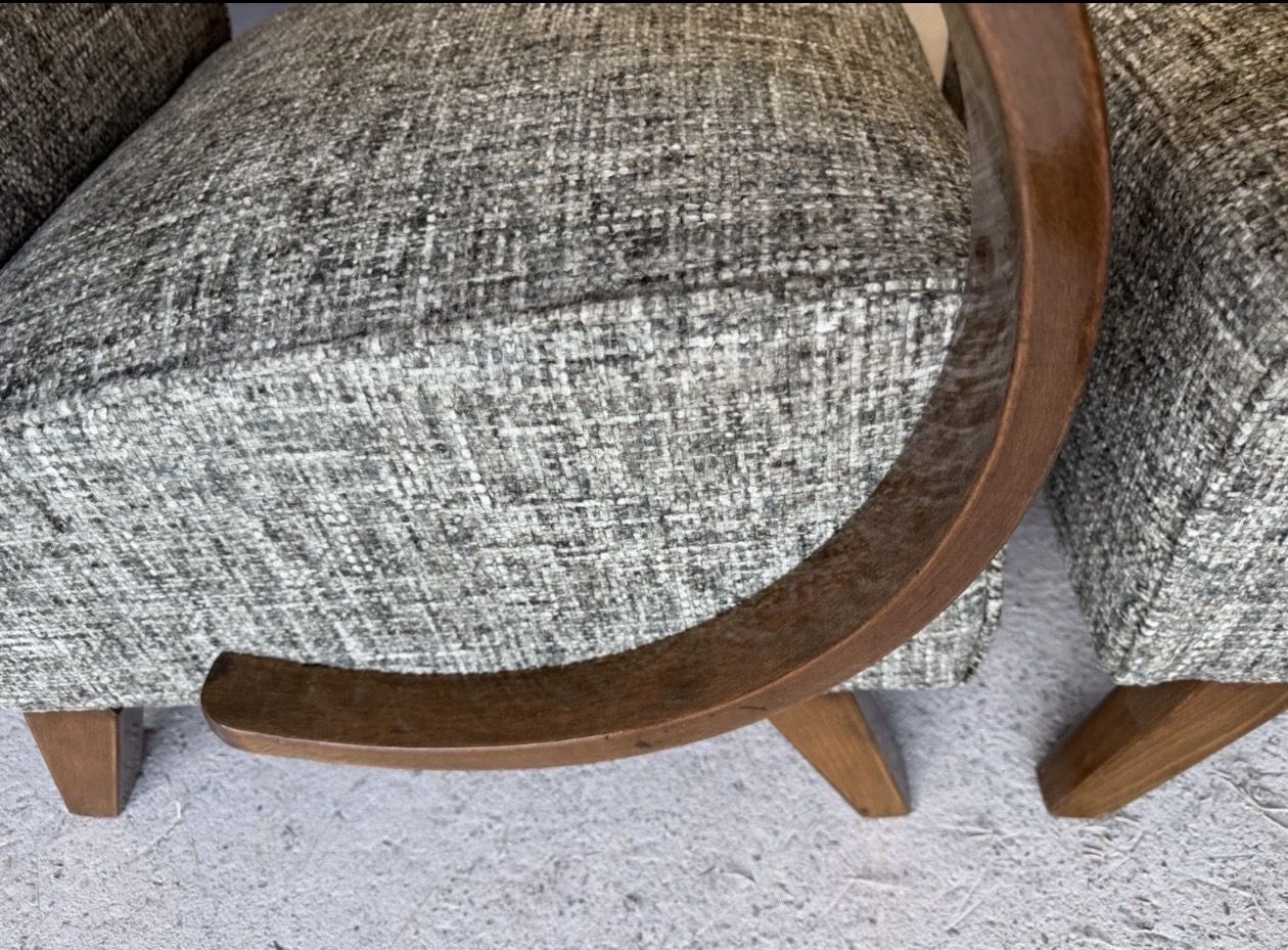 Pair Of Jindrich Halabala Armchairs, Art Deco photo vintage