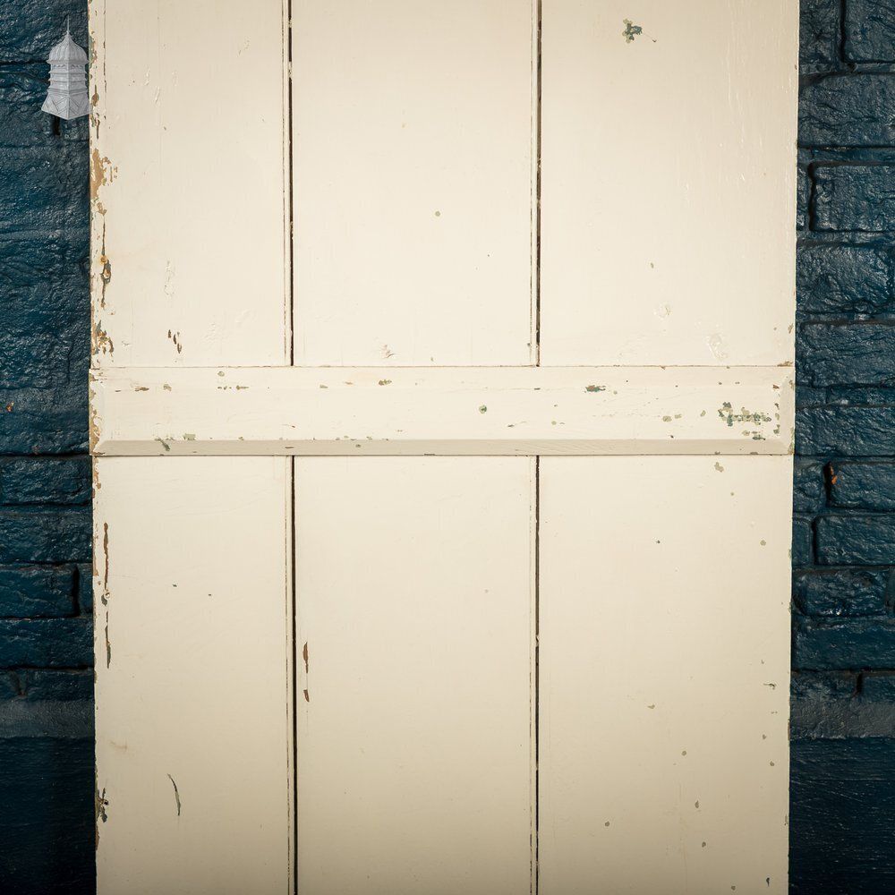Home Fixtures Plank & Ledge Door, Reclaimed With Green & White Paint photo