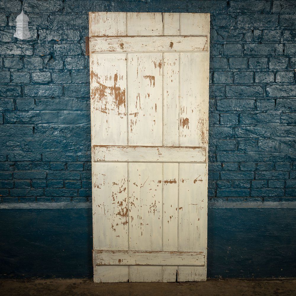 photo furniture Plank & Ledge Door, White Painted Beadboard
