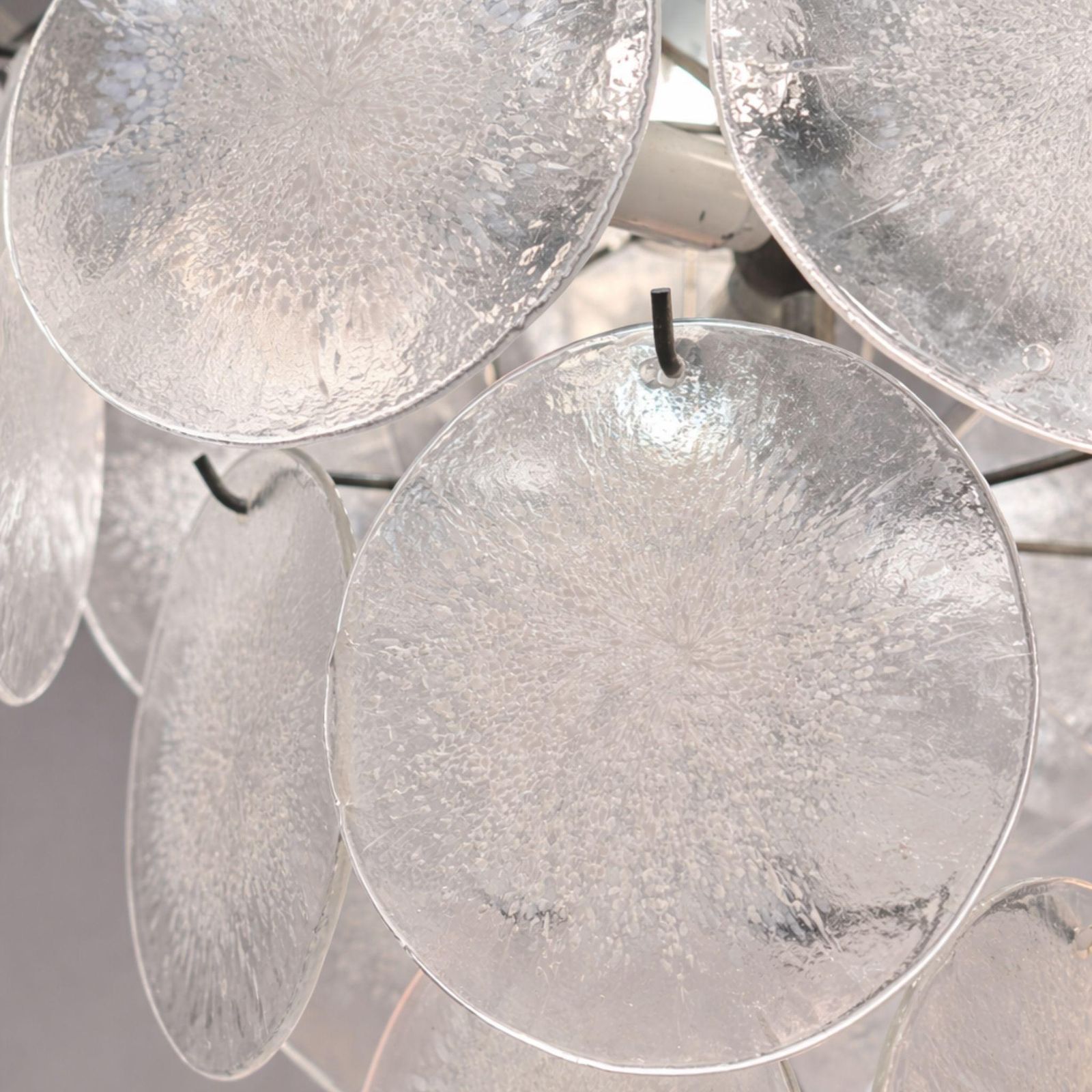 1970s Mid Century Modern Murano Glass Chandelier In The Style Of Vistosi, Italy photo 3200.0