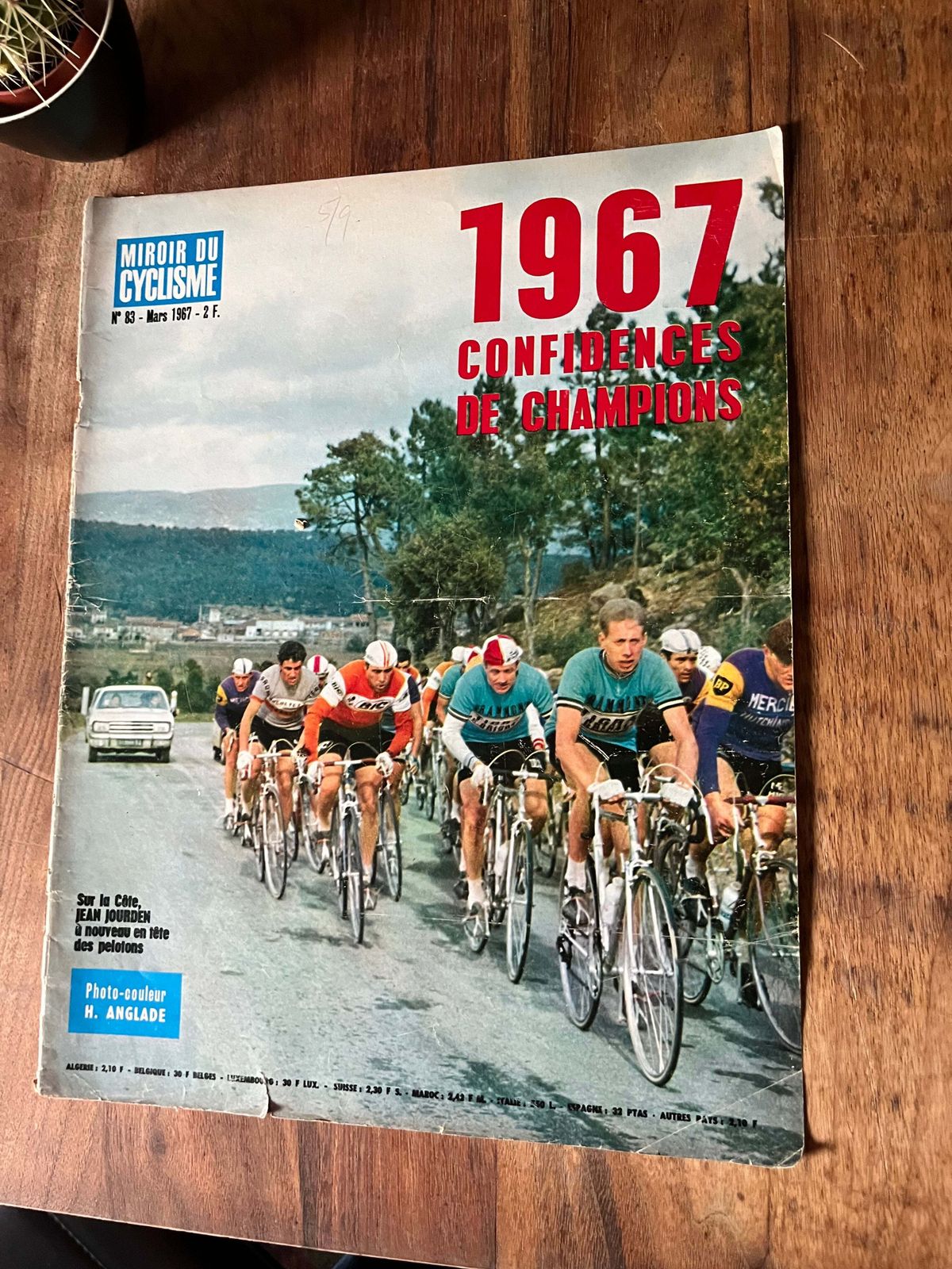 Tour De France 1967 Original Magazine Cover Artwork photo Art