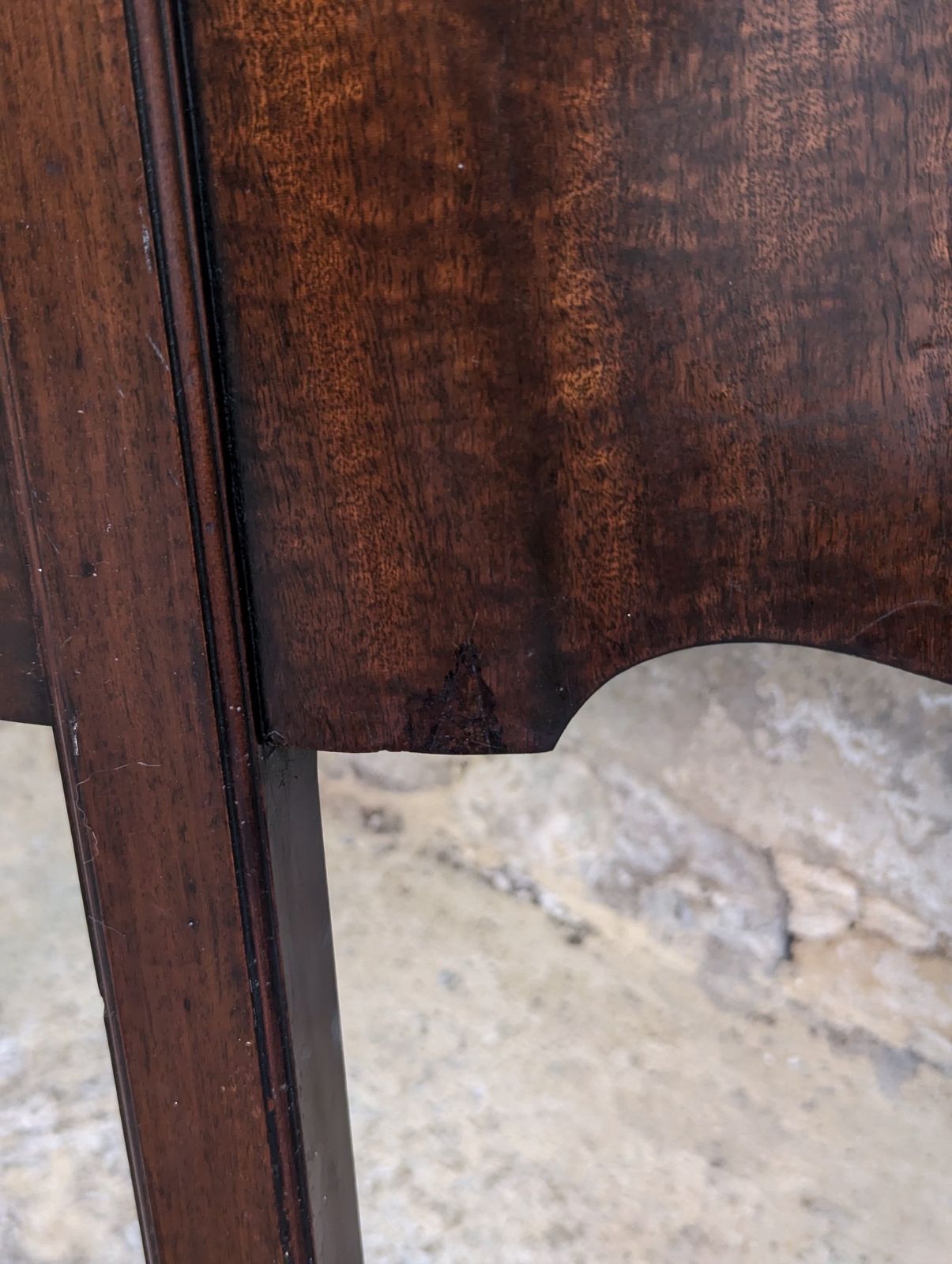 Georgian Mahogany Demi Lune Console With Drawers photo buy