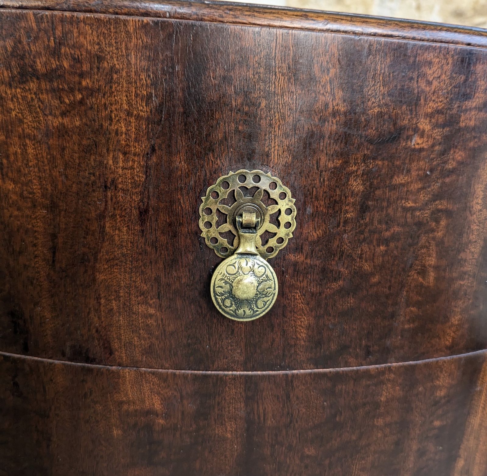450.0 Georgian Mahogany Demi Lune Console With Drawers photo