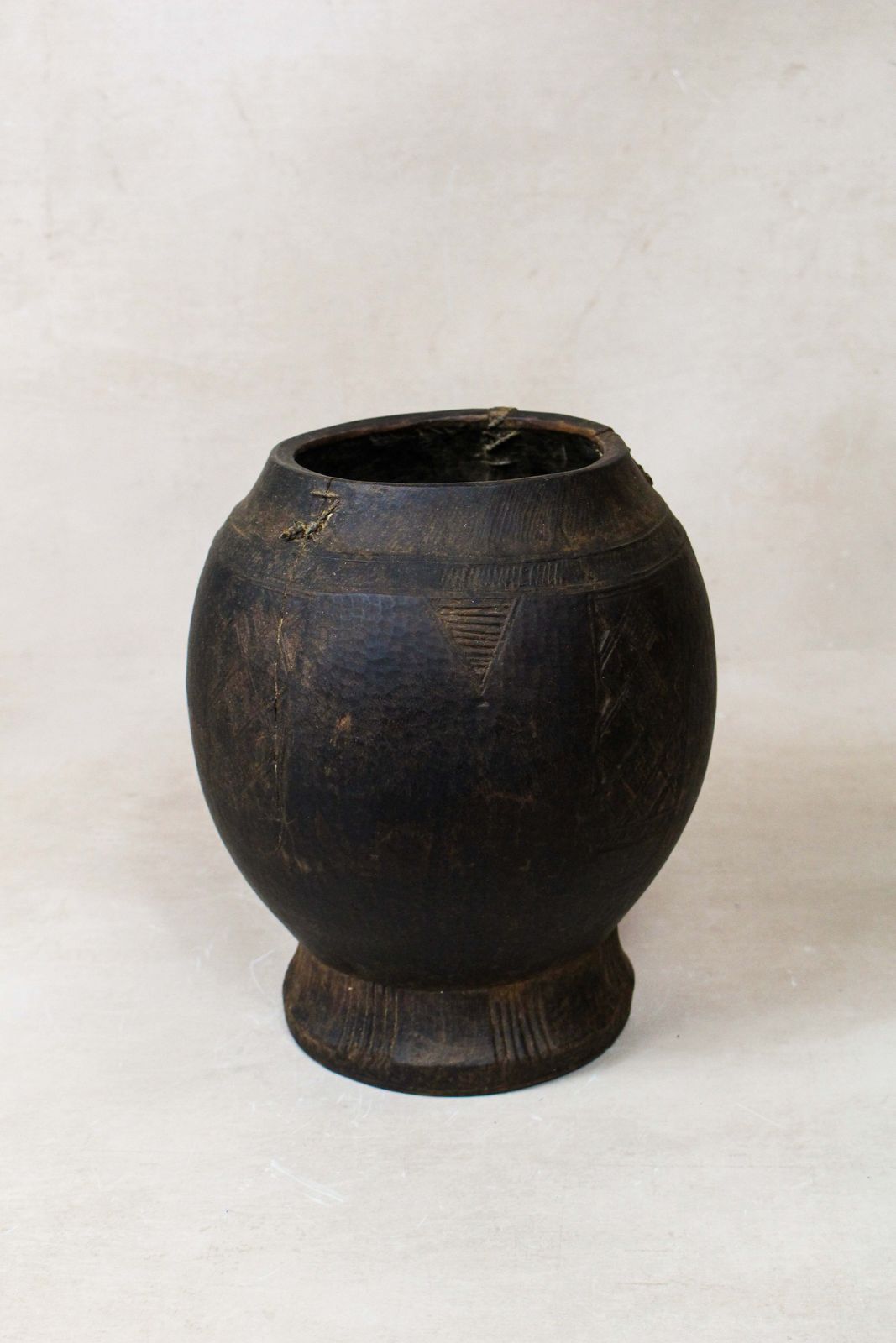 Antique "Stitched" Ethiopian Milk Pot   17.2