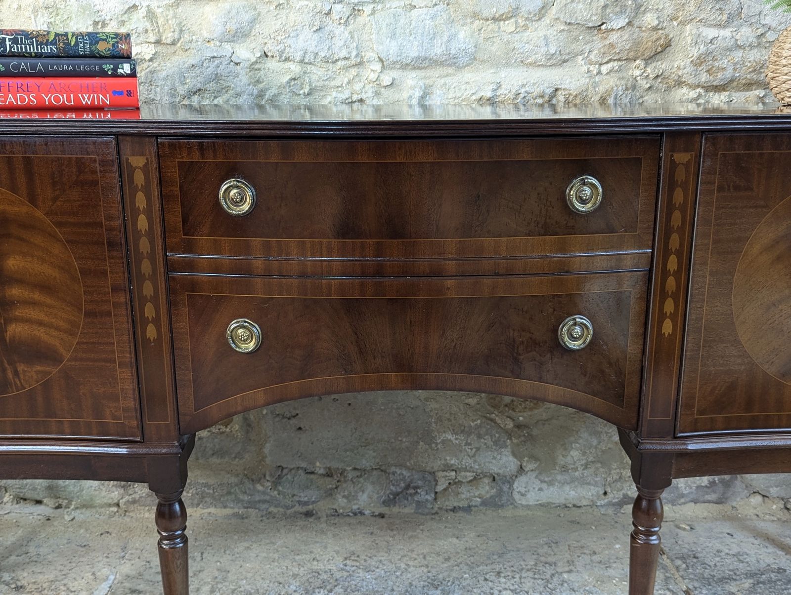 Regency Style Mahogany Sideboard With Drawers   Serpentine photo vinterior