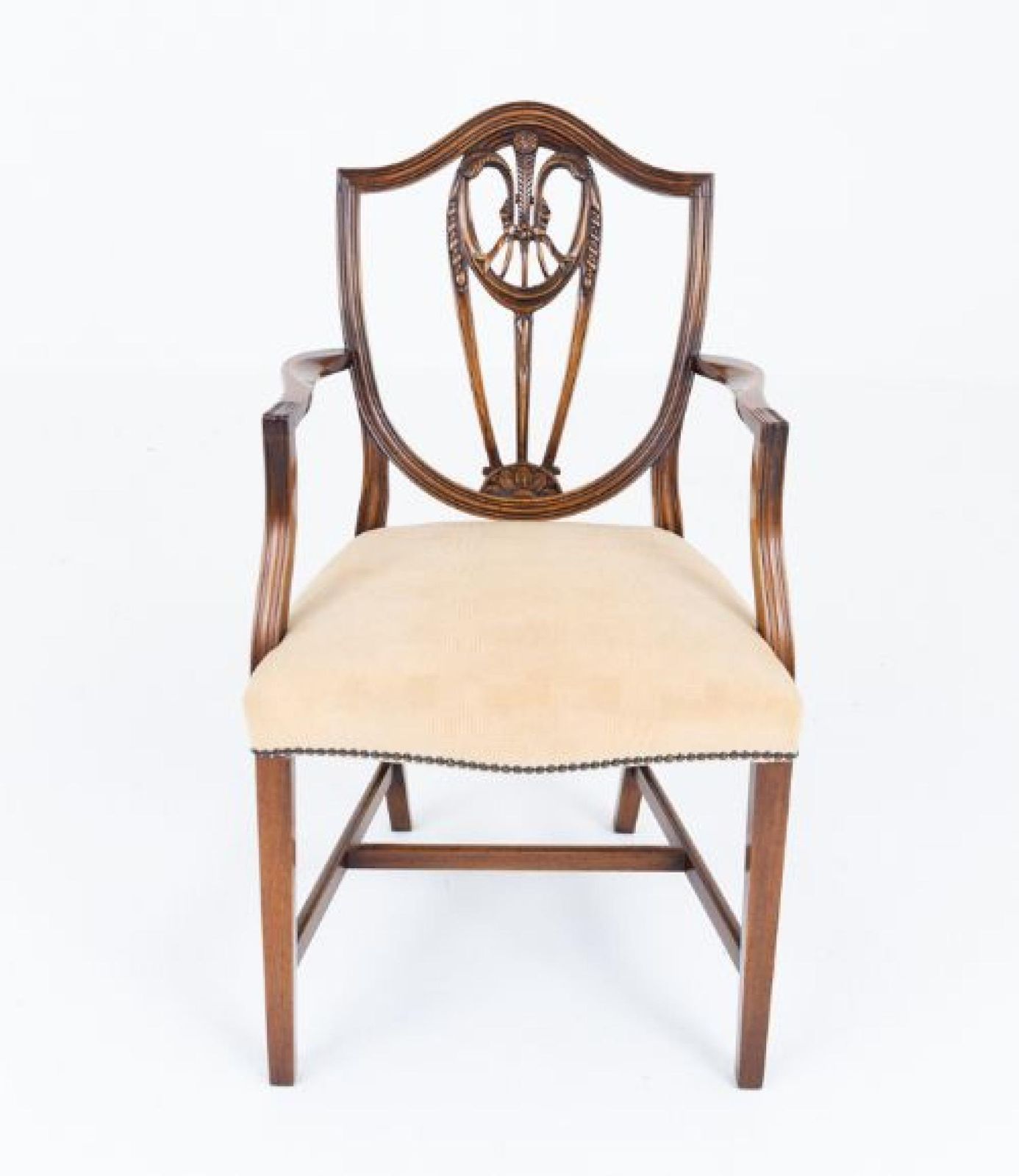 Set 8 Hepplewhite Dining Chairs Mahogany. photo furniture