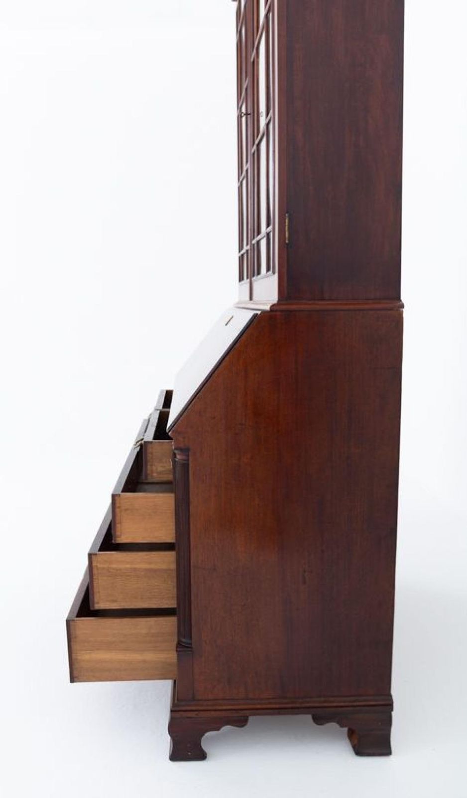 Georgian Bureau Bookcase Mahogany Library Cabinet 1800. photo furniture