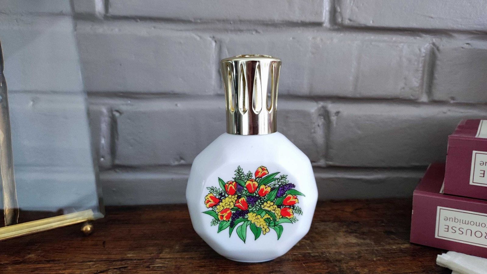 French Lampe Berger Artoria Limoges Porcelain, Catalytic Home Fragrance Diffuser, 1970s