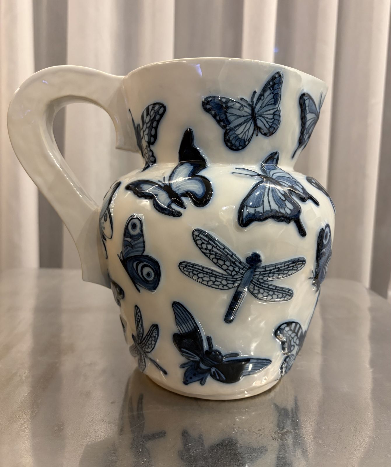Vintage Hand Painted Glazed Ceramic Vase 50/250, Studio Job Makkum