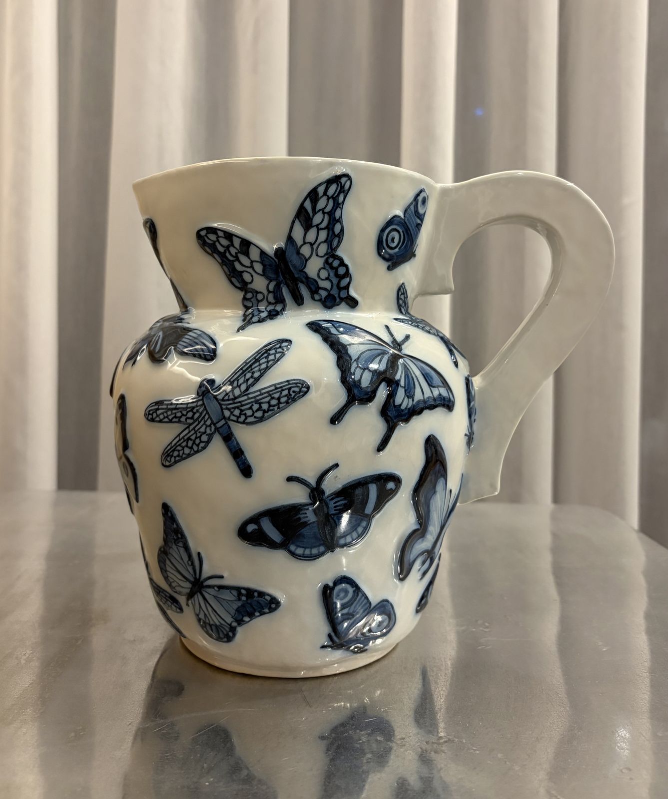 Vintage Hand Painted Glazed Ceramic Vase 50/250, Studio Job Makkum photo furniture